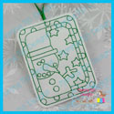 Snowman Color Me Tag/Gift Card Holder