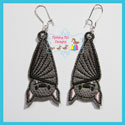 Hanging Bat Earrings